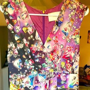 Purple Diamond Leifsdottir Silk Dress